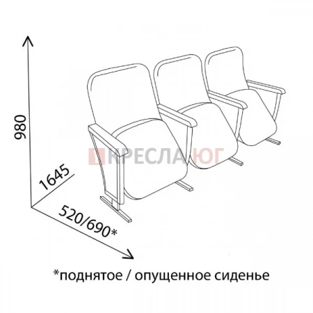 Кресло Дрезден люкс 3М Кресло Дрезден люкс 3М